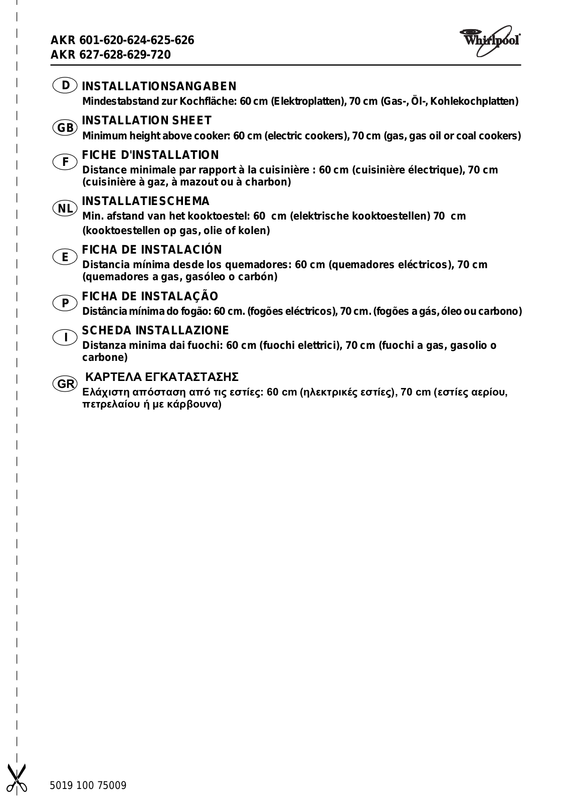 Whirlpool AKR 620/WELL WH, AKR 620 AV, AKR 620 ME, AKR 620/ NB, AKR 620/WELL NB INSTRUCTION FOR USE