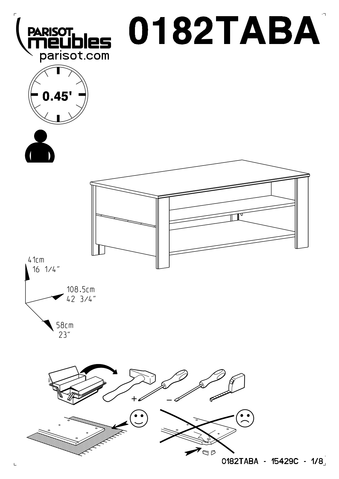 Parisot 0182TABA User Manual