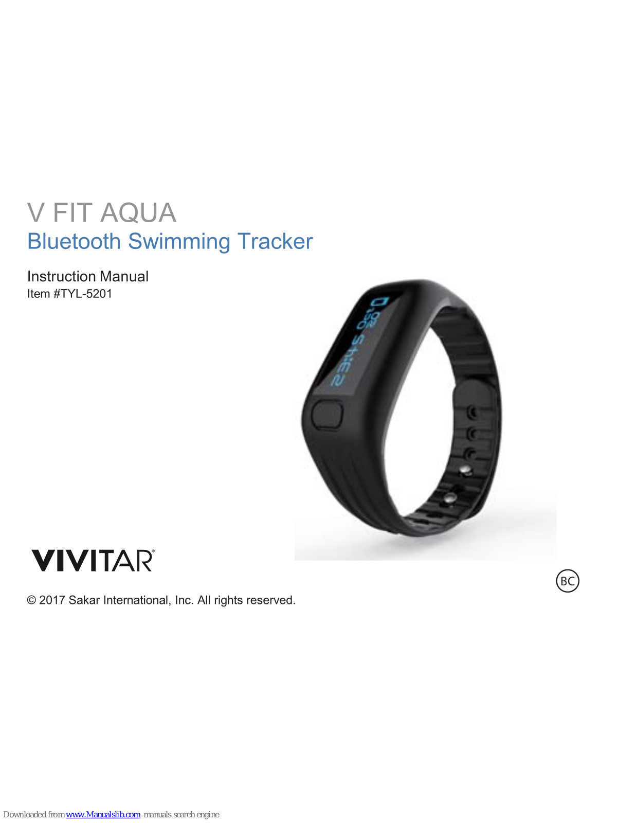 Vivitar V FIT AQUA TYL-5201 Instruction Manual