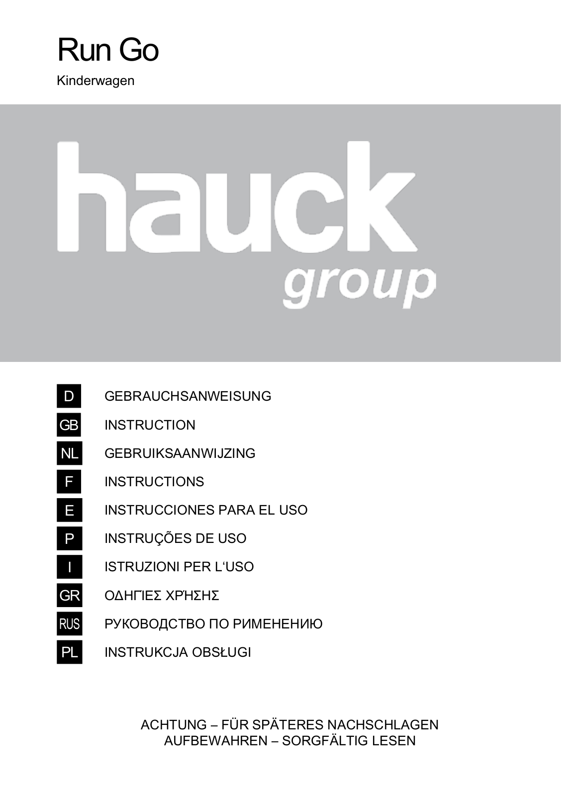 HAUCK RUN GO User Manual