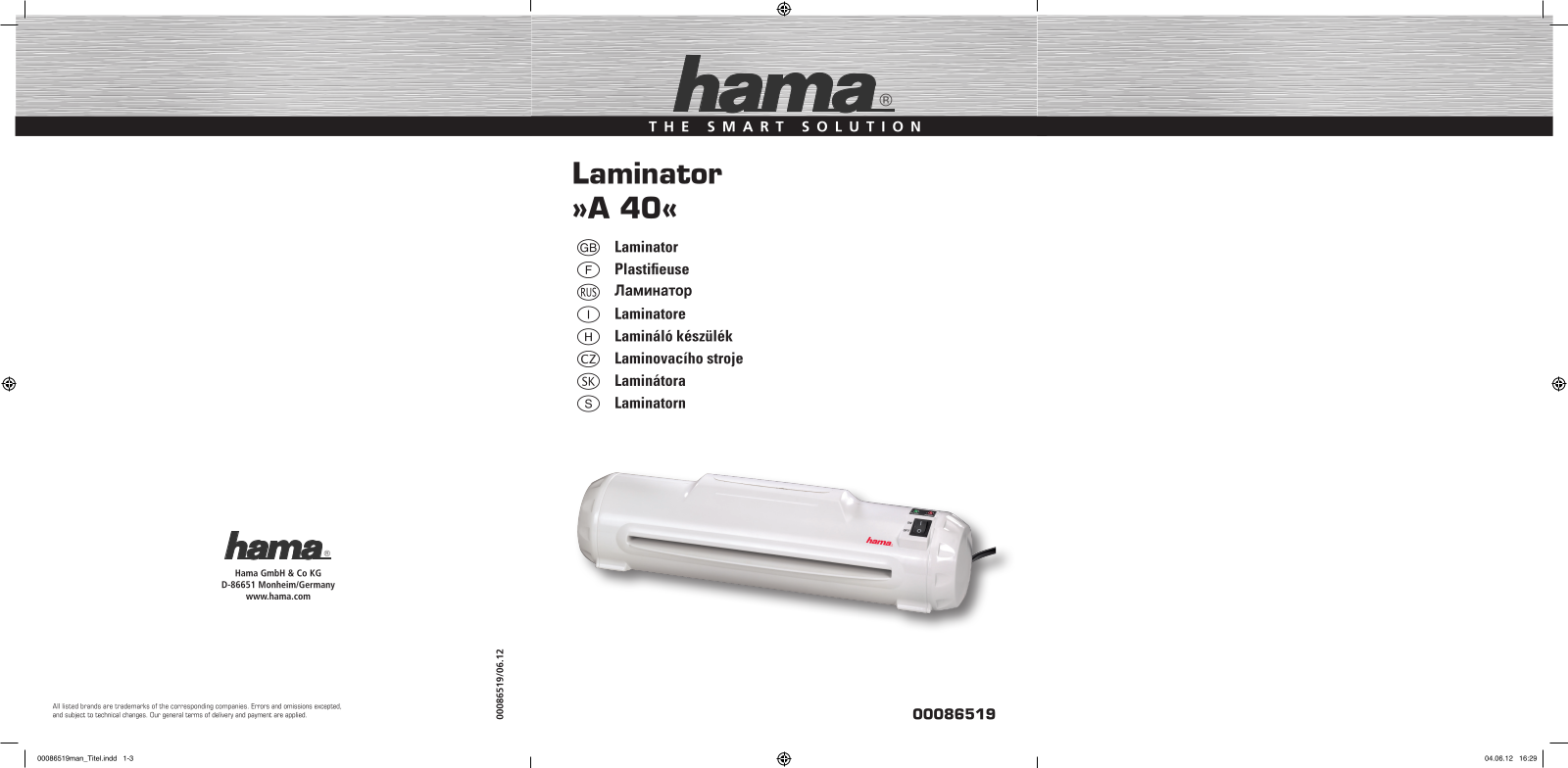 HAMA A40 User Manual