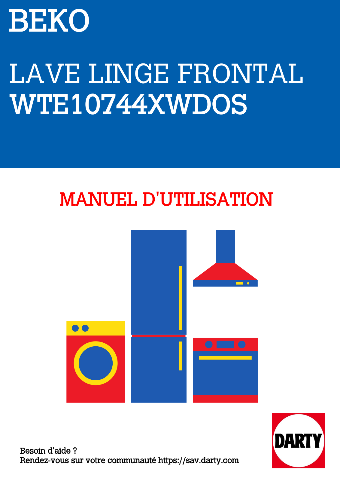 Beko WTE10744XWDOS User manual