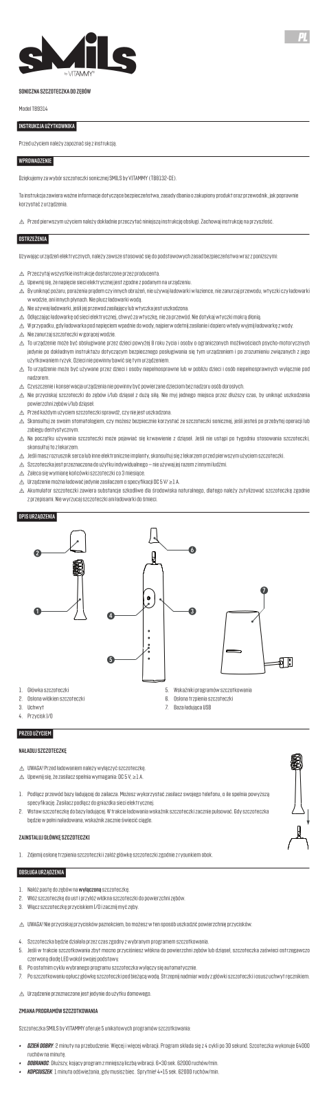 VITAMMY Smils, TB9314 User guide - ManualMachine.com