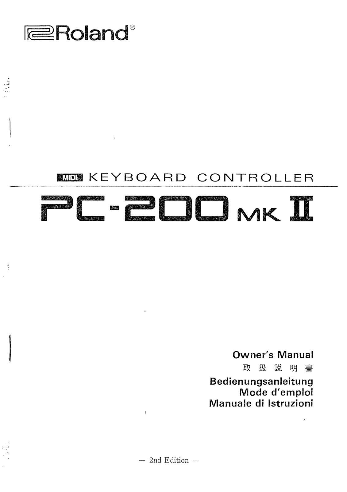 Roland PC-200 MKII User Manual