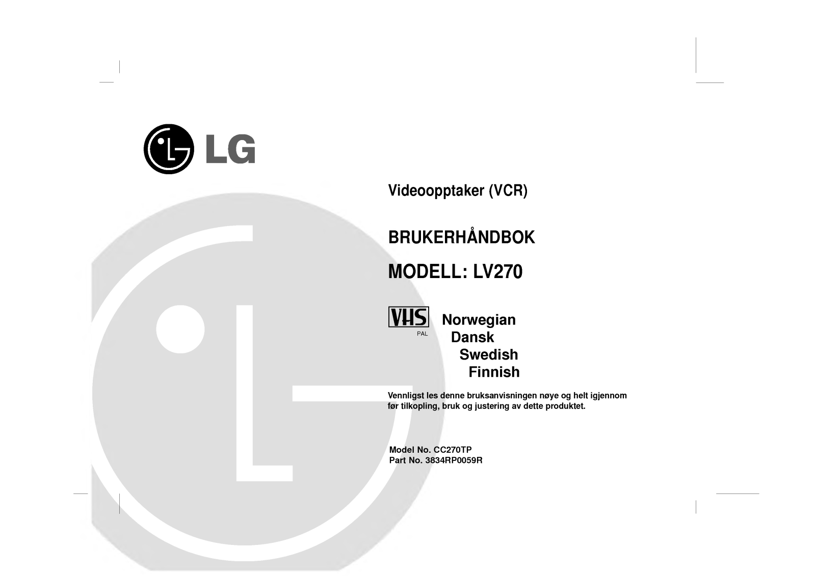 Lg LV270 user Manual