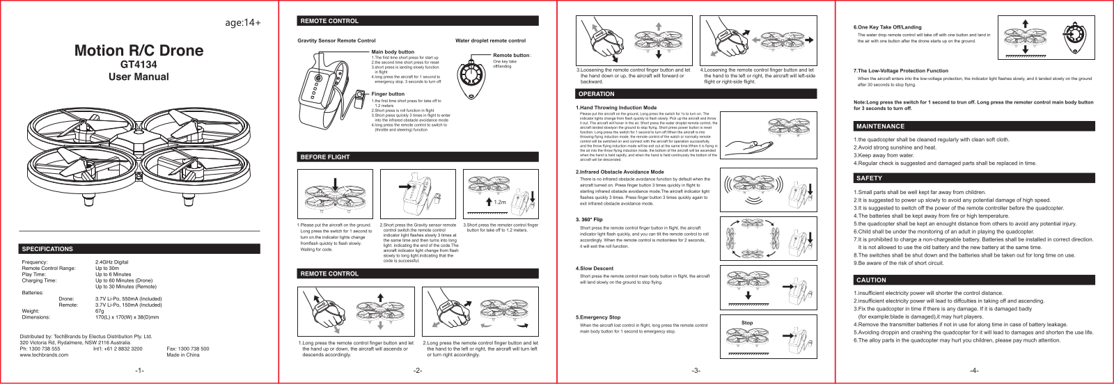 Techbrands GT4134 User Manual