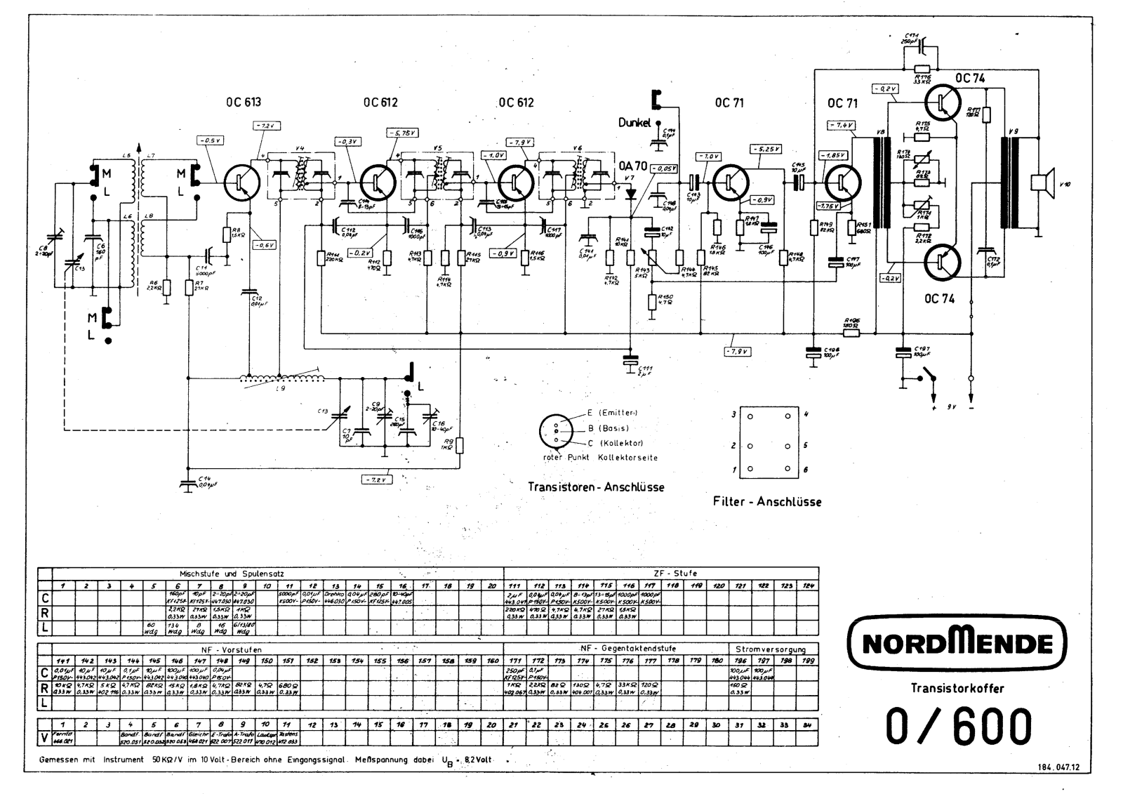 Nordmende 0-600 Schematic