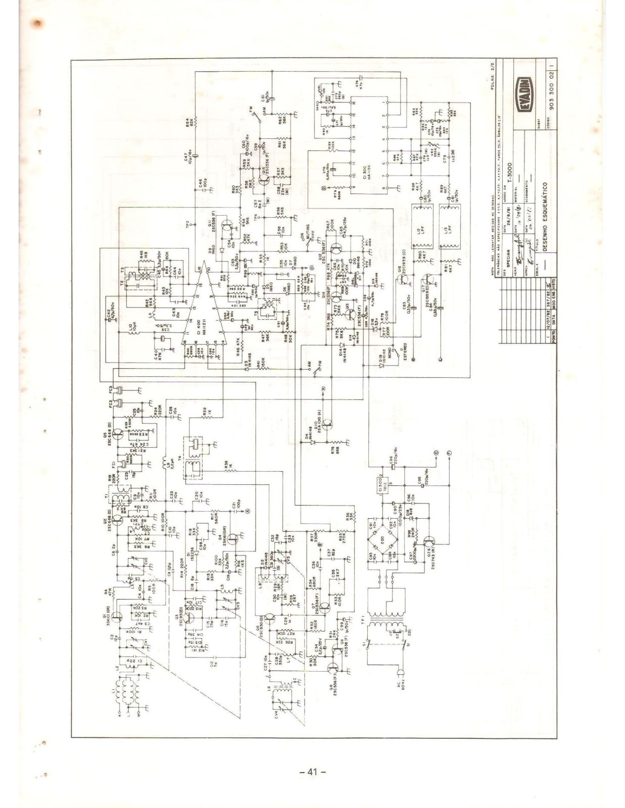 Aiko T-3000 Schematic