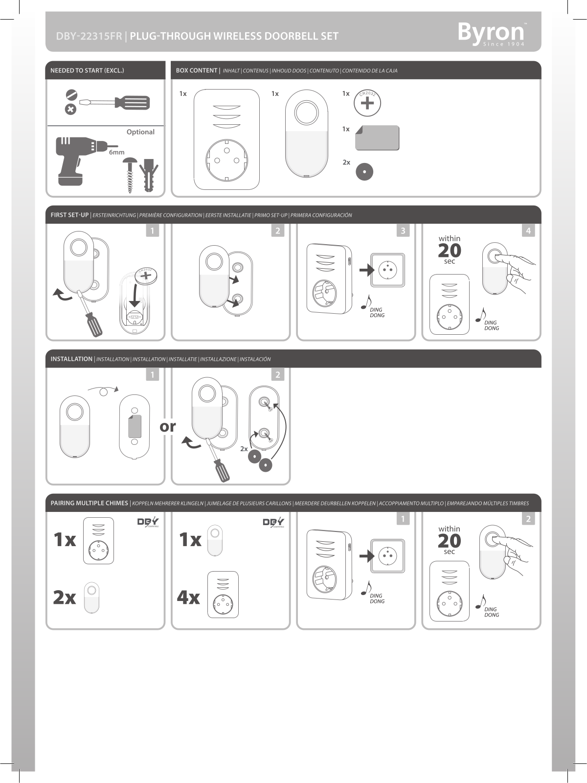 Byron DBY-22315FR User guide