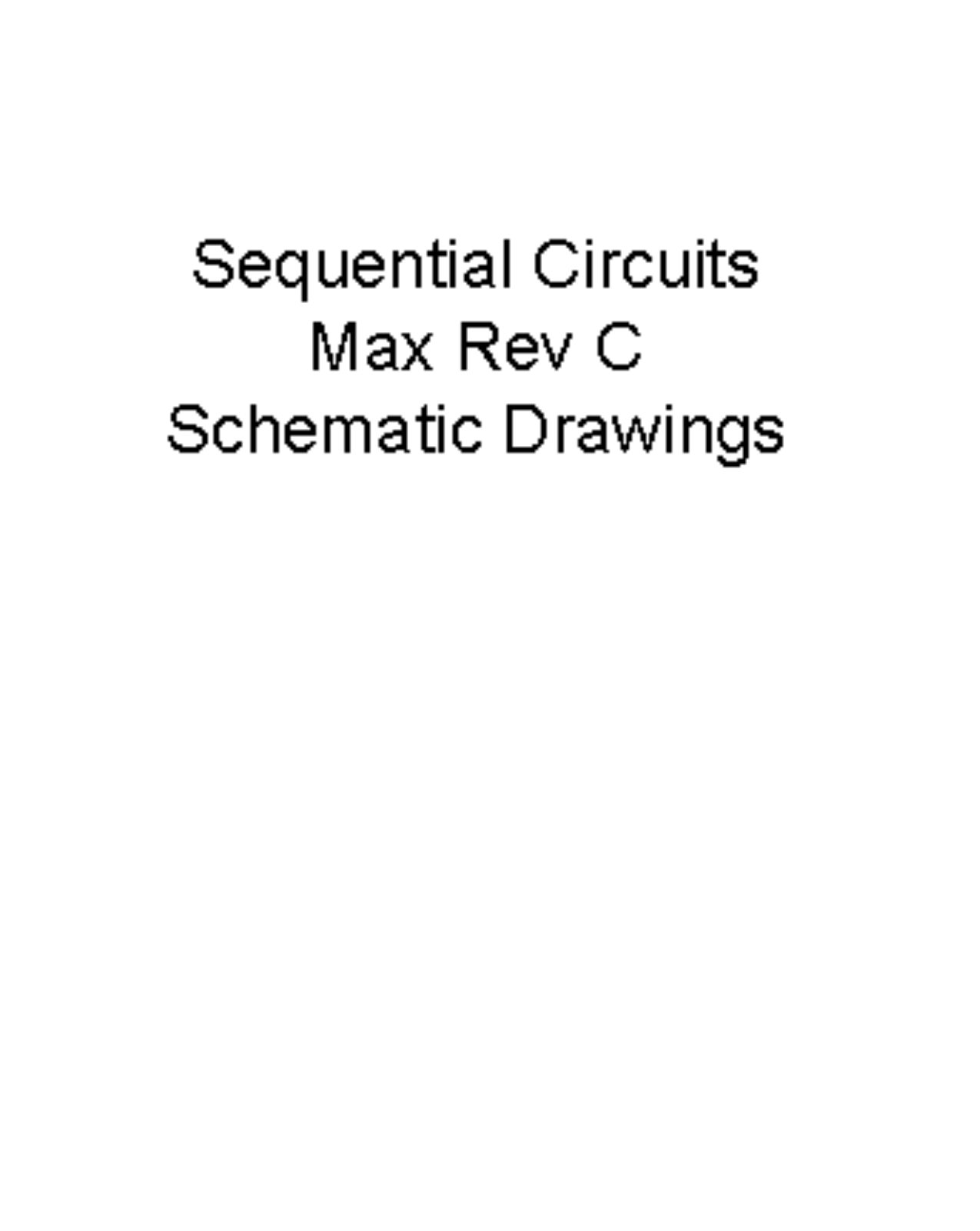 Sequential Circuits Max Schematics