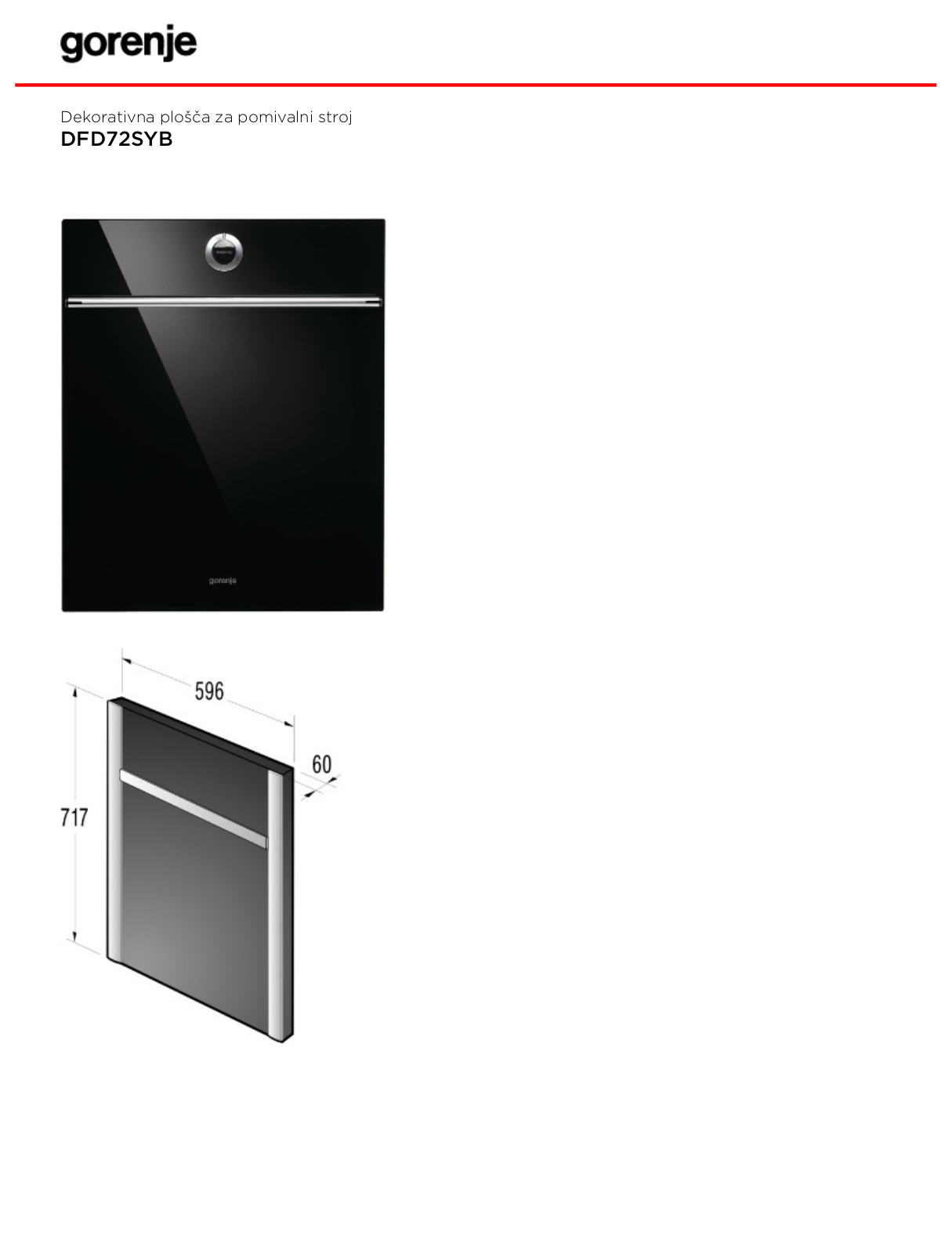 Gorenje DFD72SYB BROCHURE