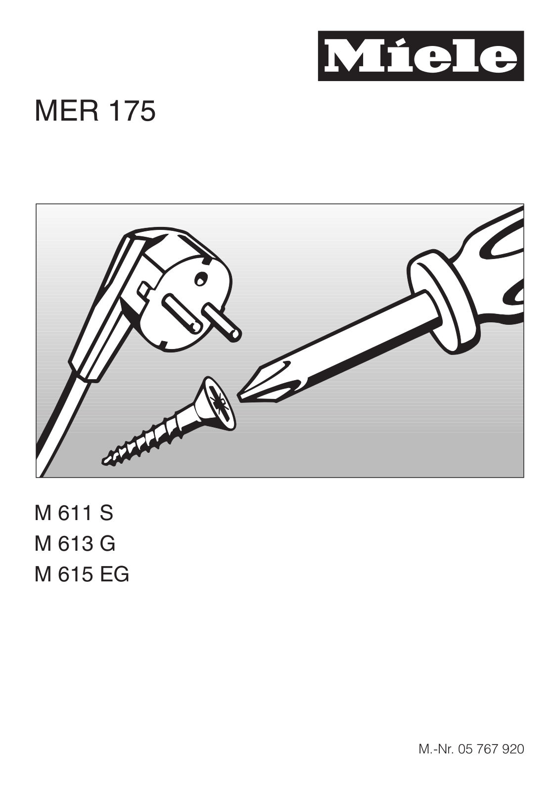 Miele M 611 S, M 613 G, M 615 EG assembly instructions