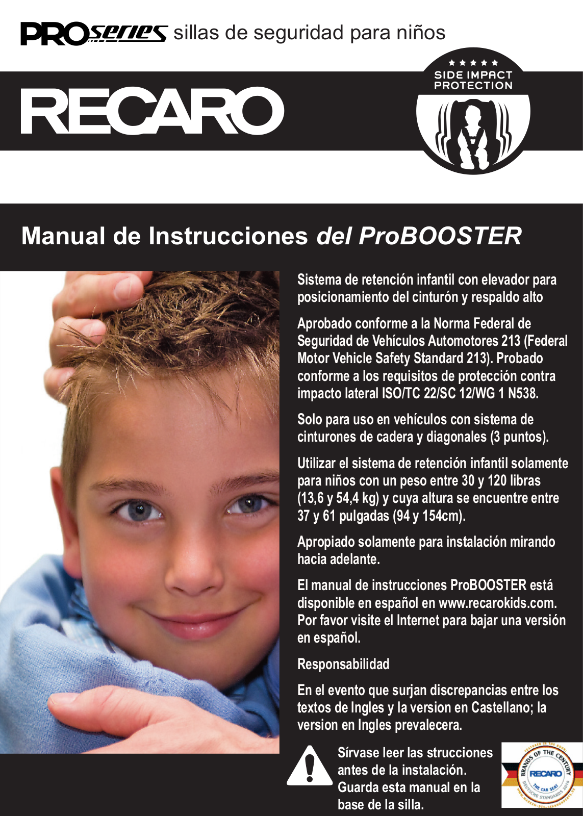 Recaro PROBOOSTER User Manual