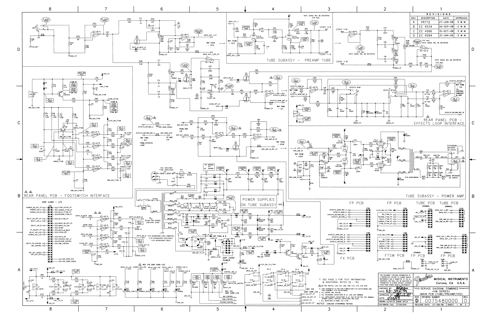 Fender BandMaster-Deluxe-VM Schematic