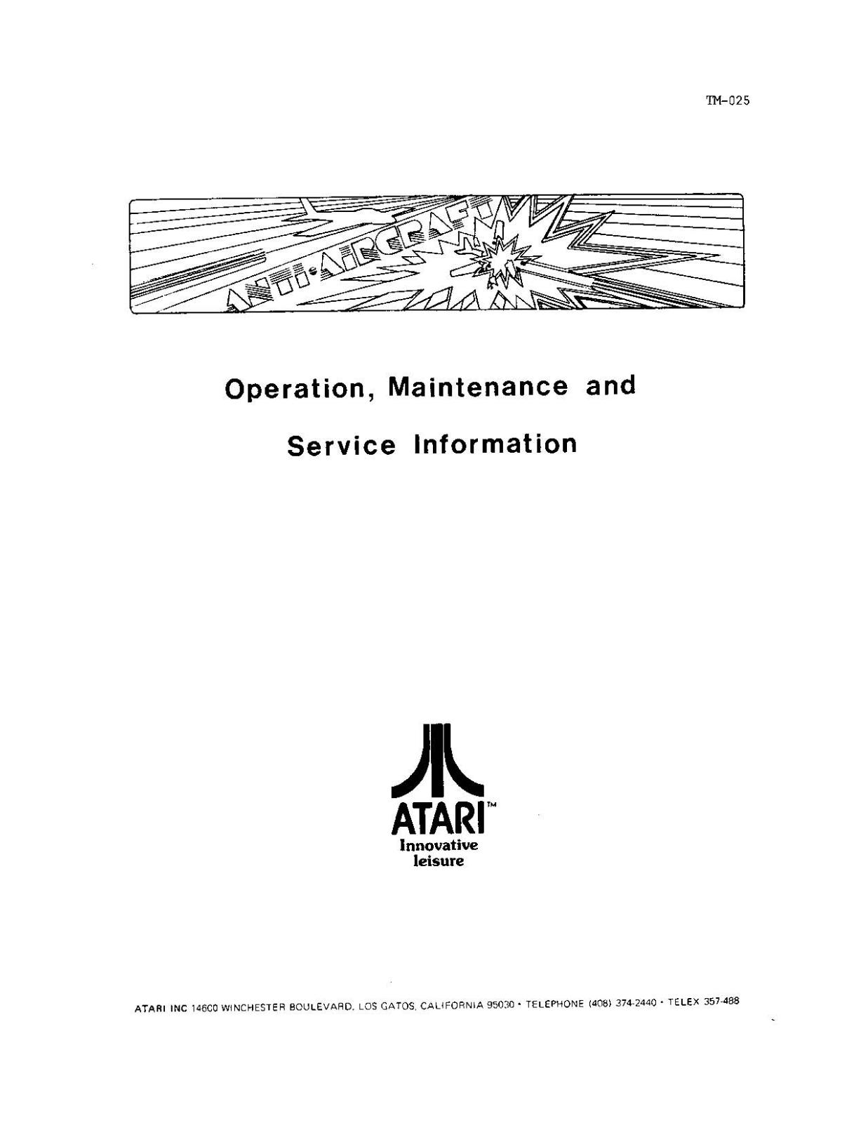 ATARI TM-025 User Guide