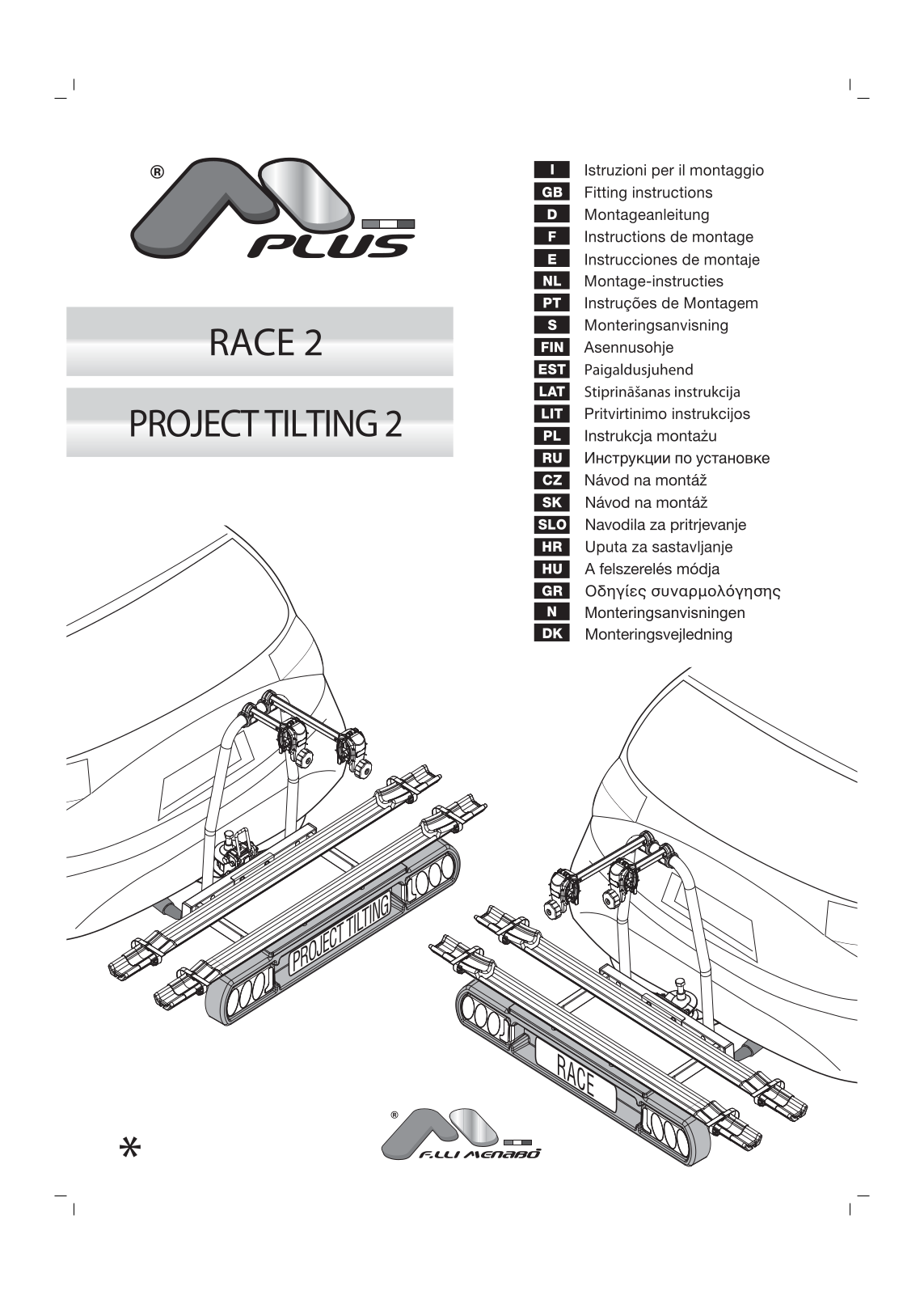 F.LLI Menabo Race 2 User Manual