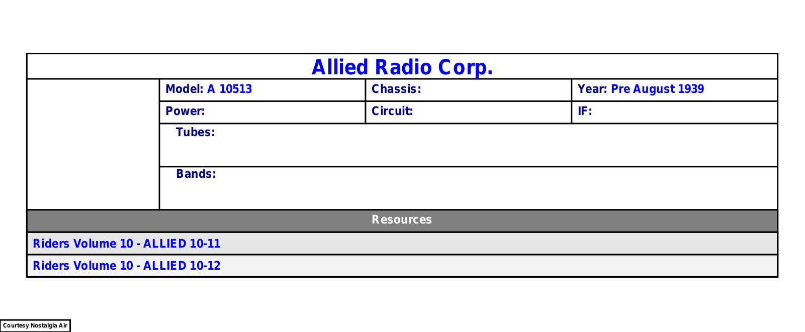 Allied Radio A10513 Schematic - ManualMachine.com