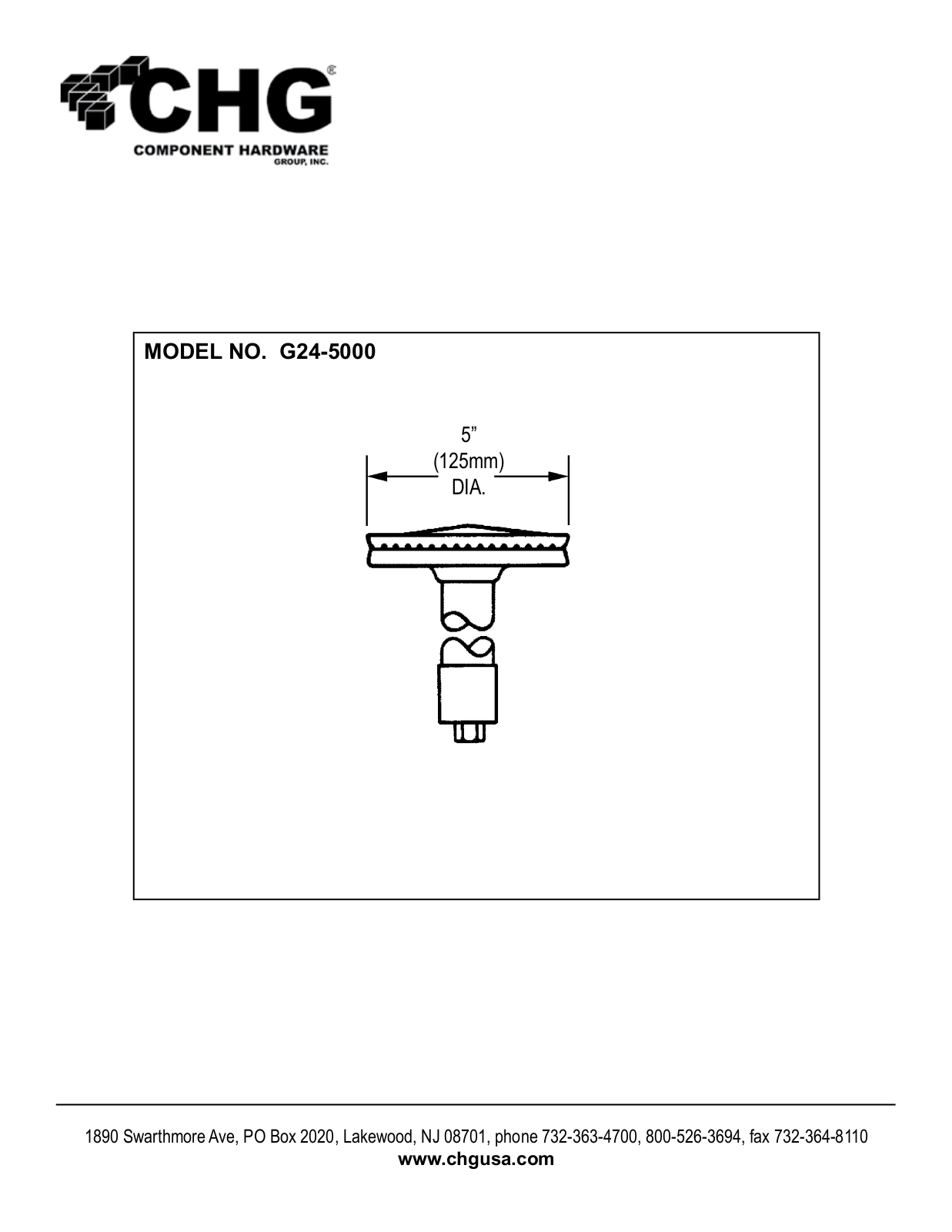 Component Hardware G24-5000 User Manual