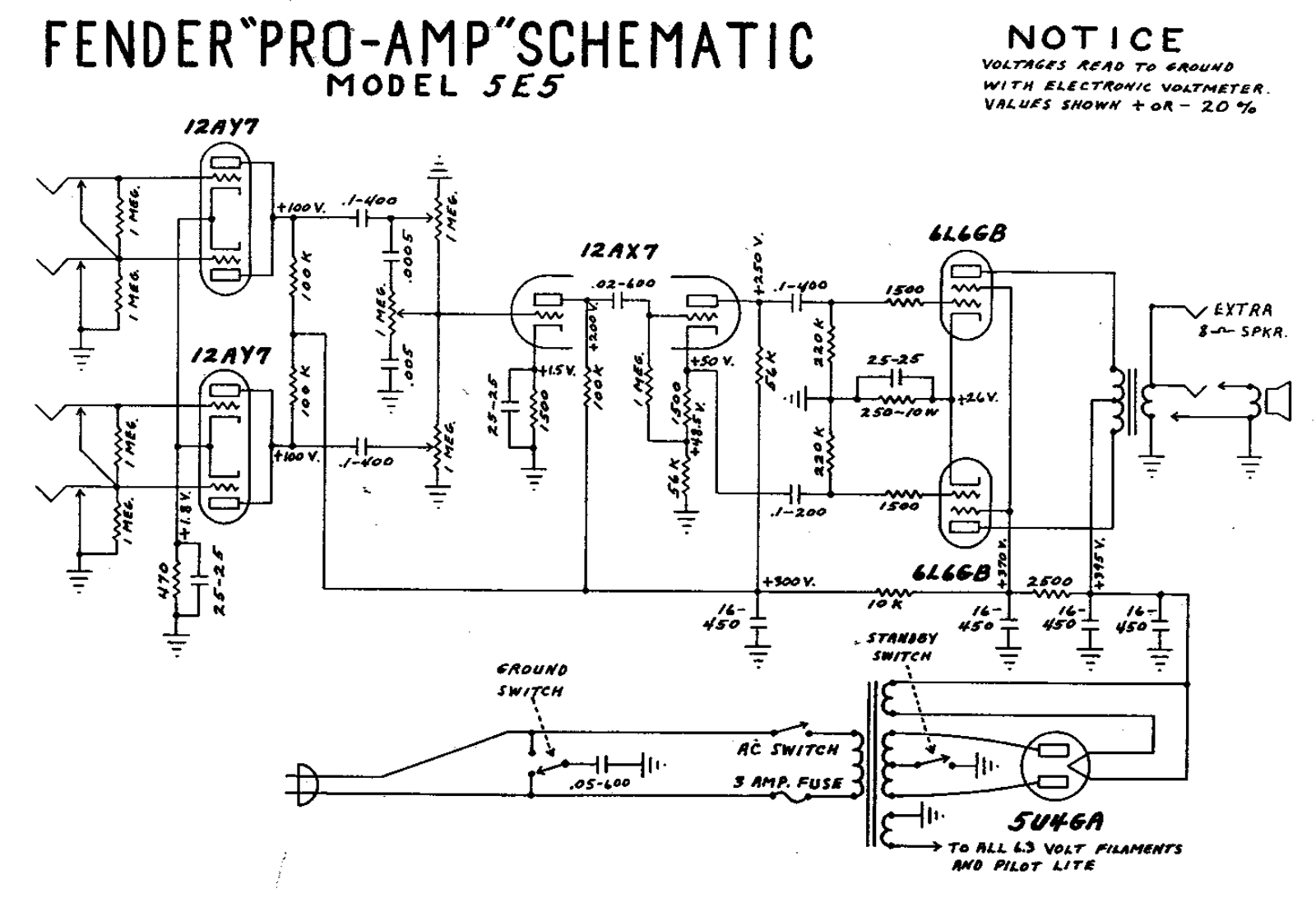 Fender 5e5 schematic