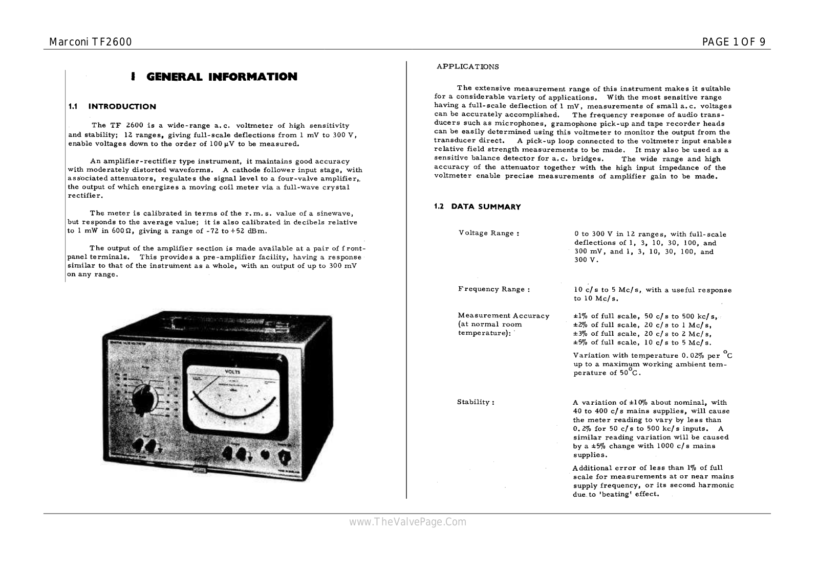 Marconi TF 2600 Service manual