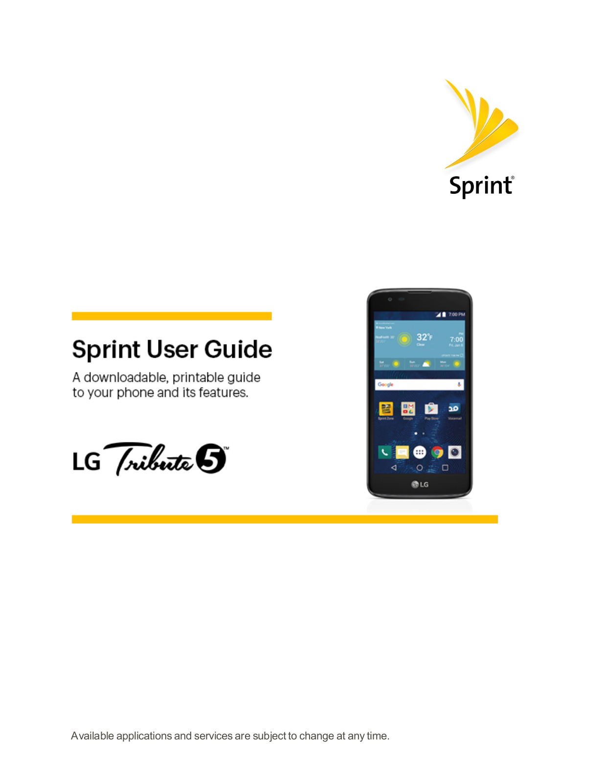 Sprint LG Tribute 5 User Manual