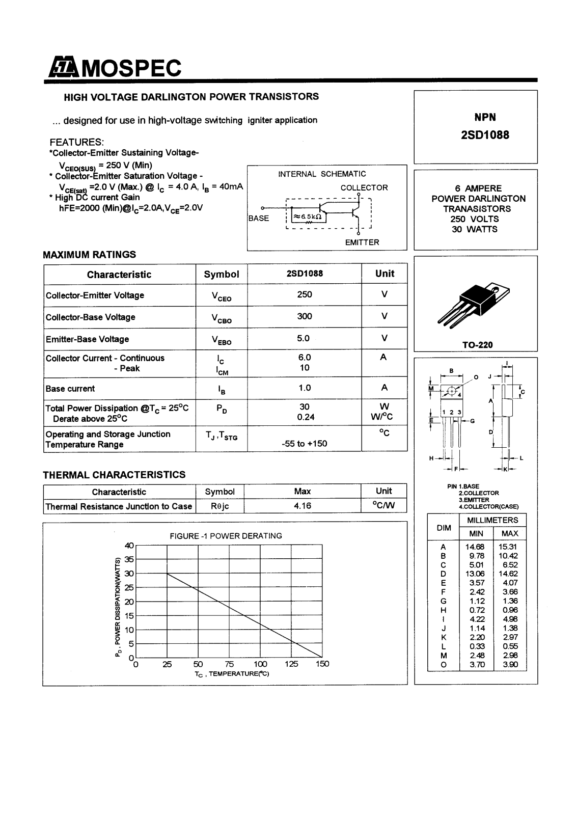 MOSPEC 2SD1088 Datasheet