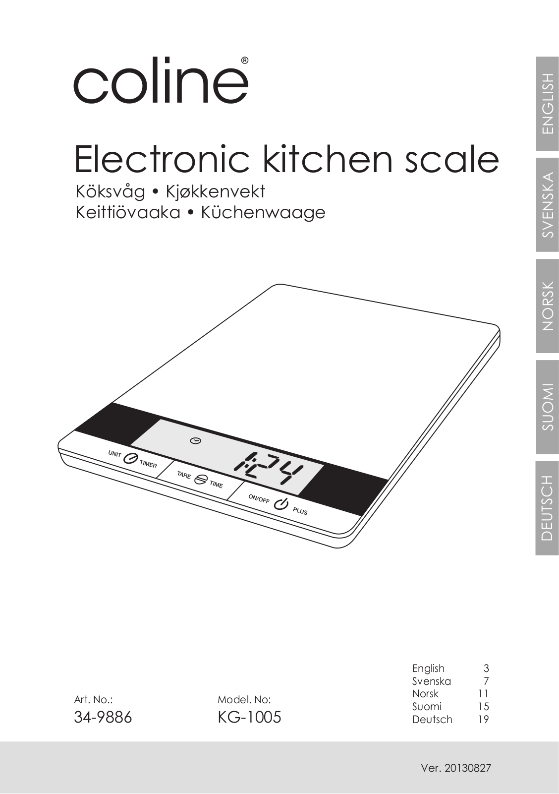 Coline KG-1005 User Manual