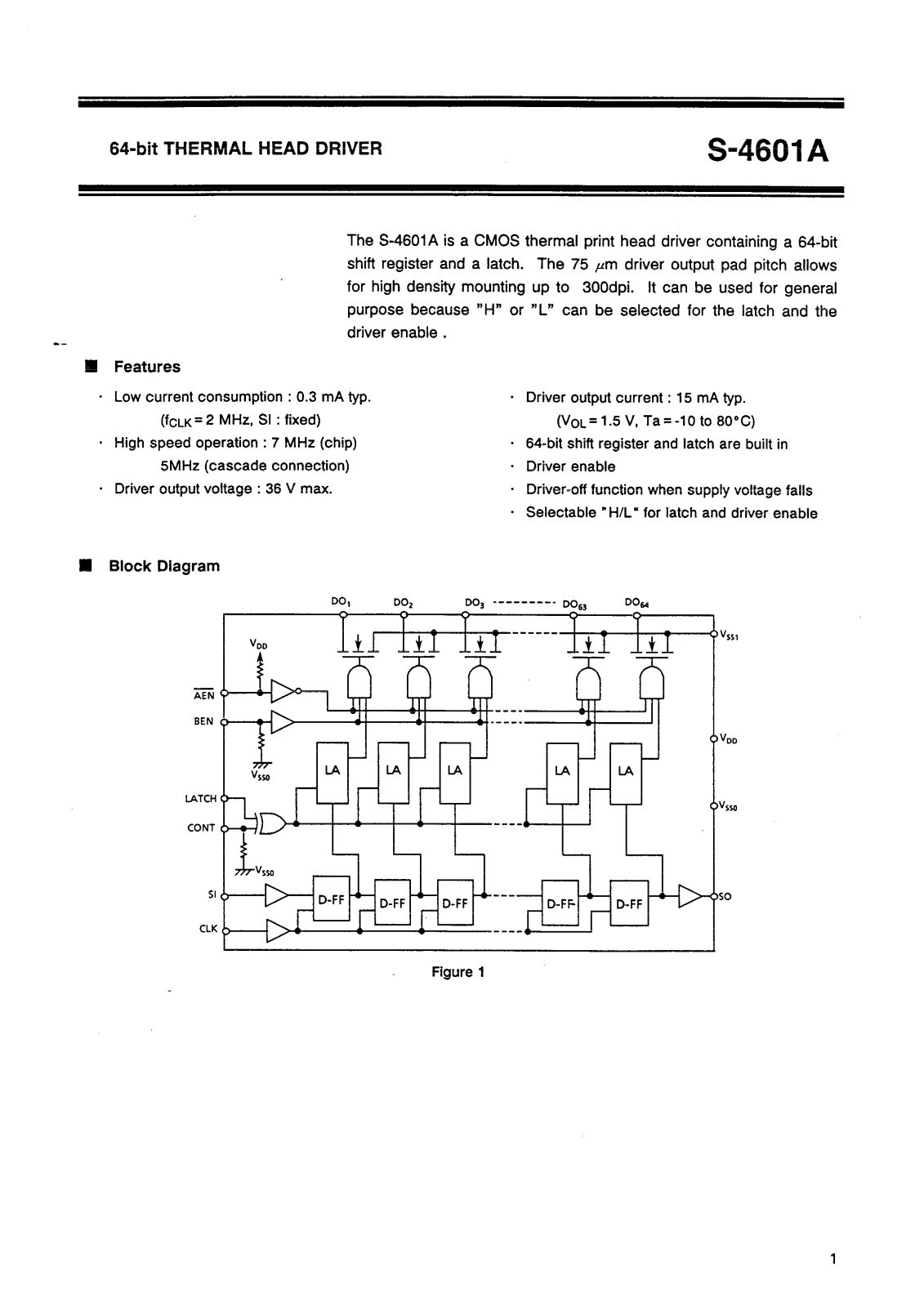 Epson S-4601A Datasheet