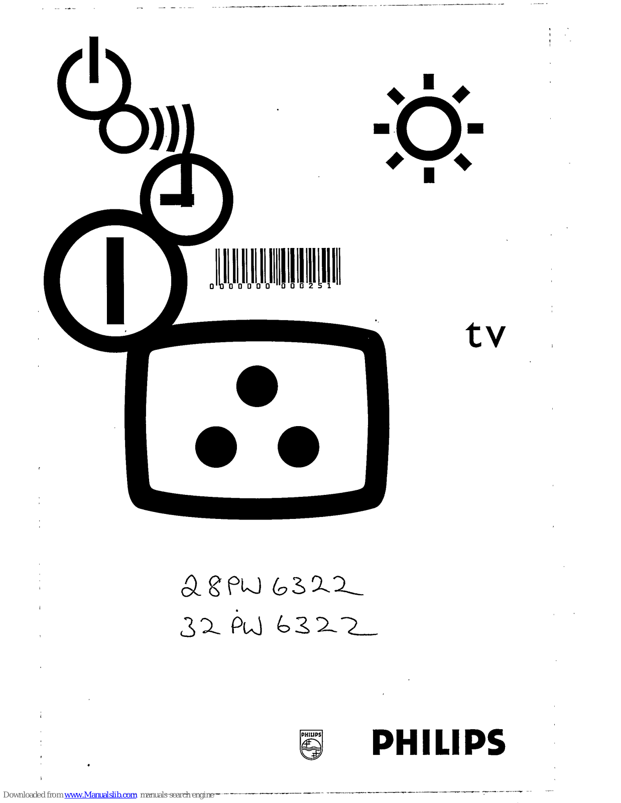 Philips 32PW6322, 32PW6322/P01, 32PW6322/01, 32PW6322/21 Owner's Manual