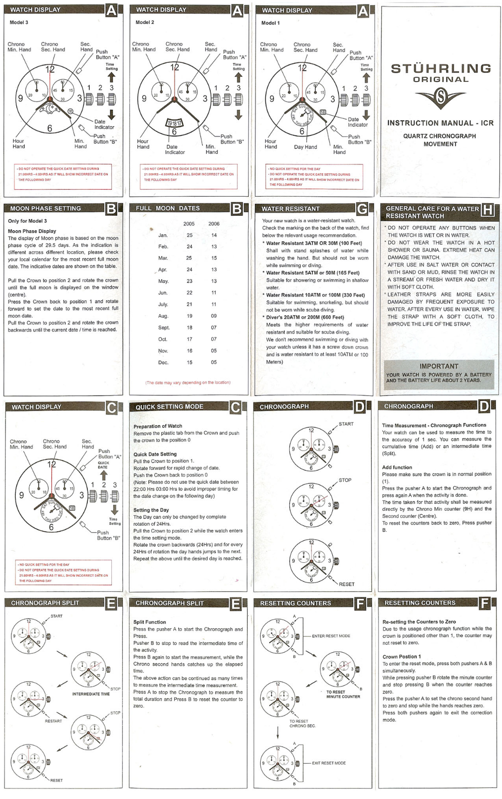 Stuhrling 3, 2, 1 User Manual