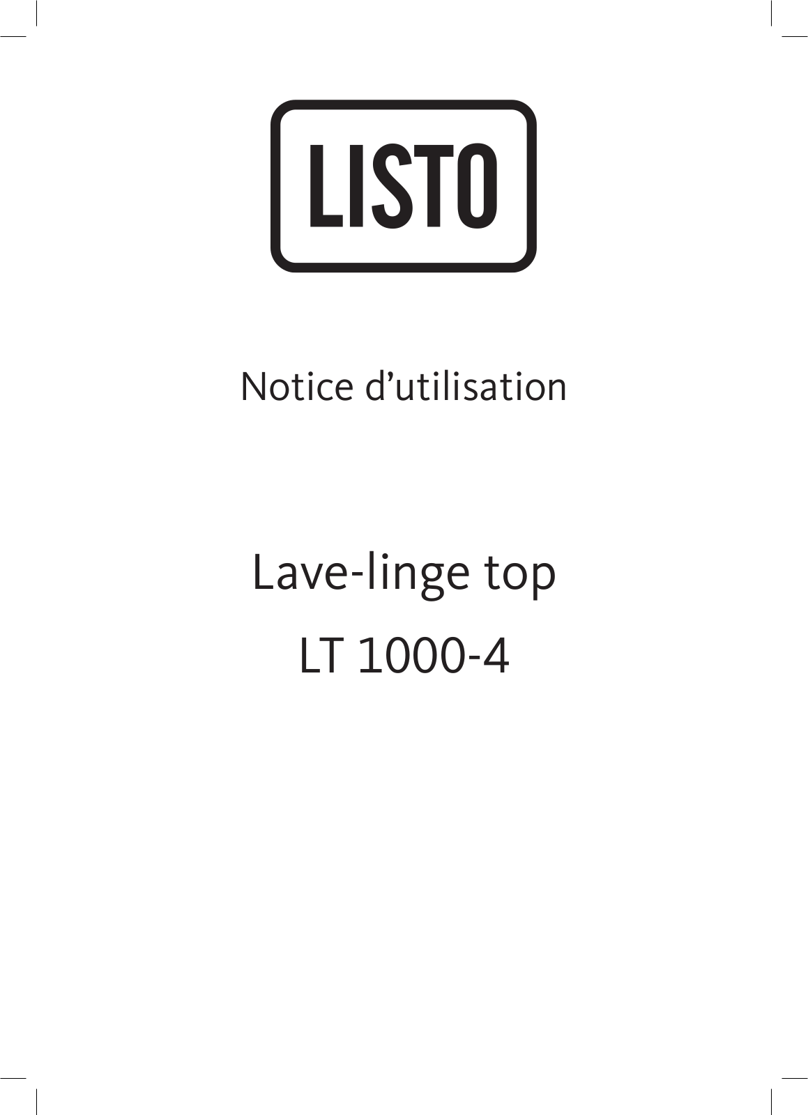 Listo LT 1000-4 User Manual