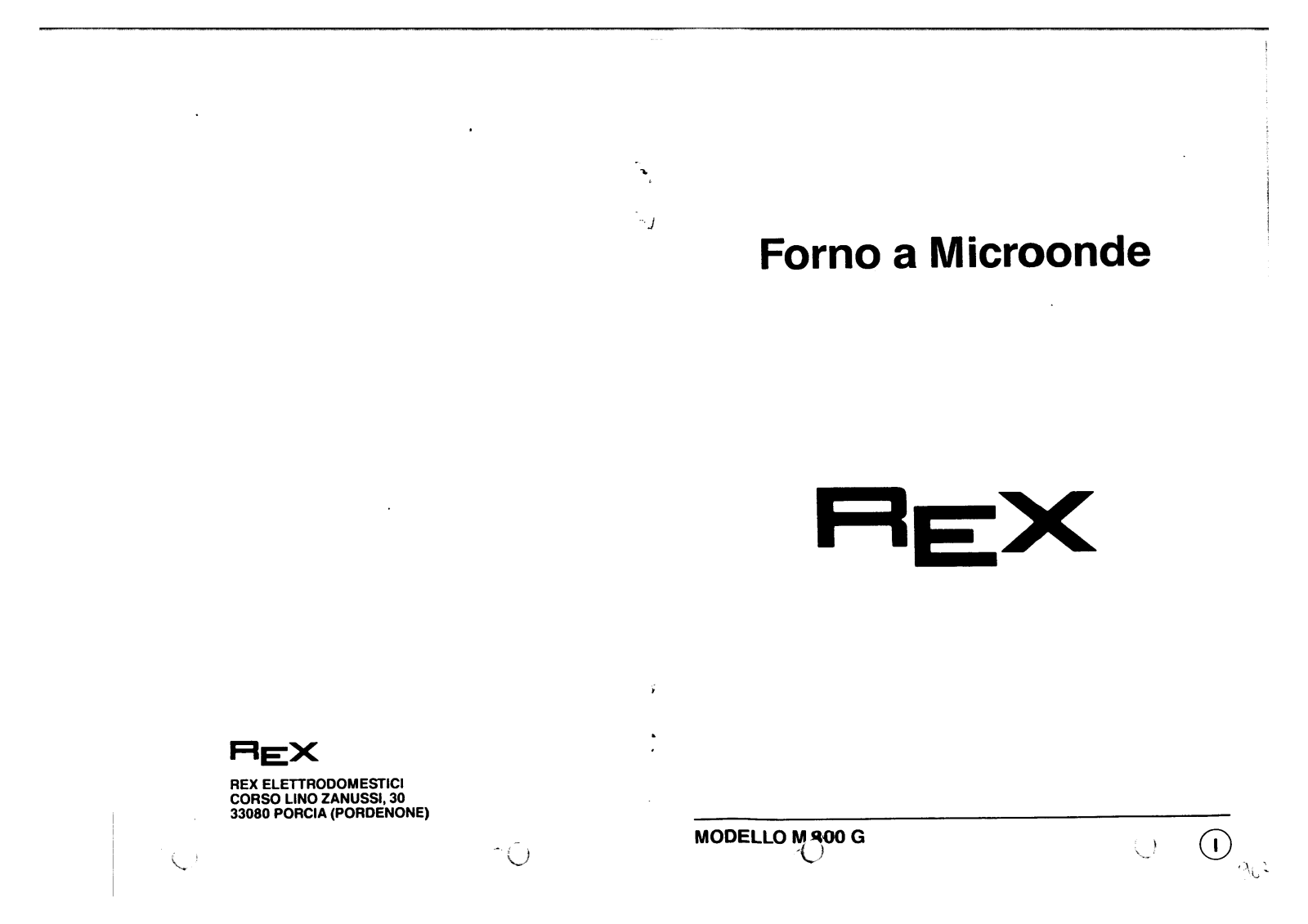 Rex M800G User Manual