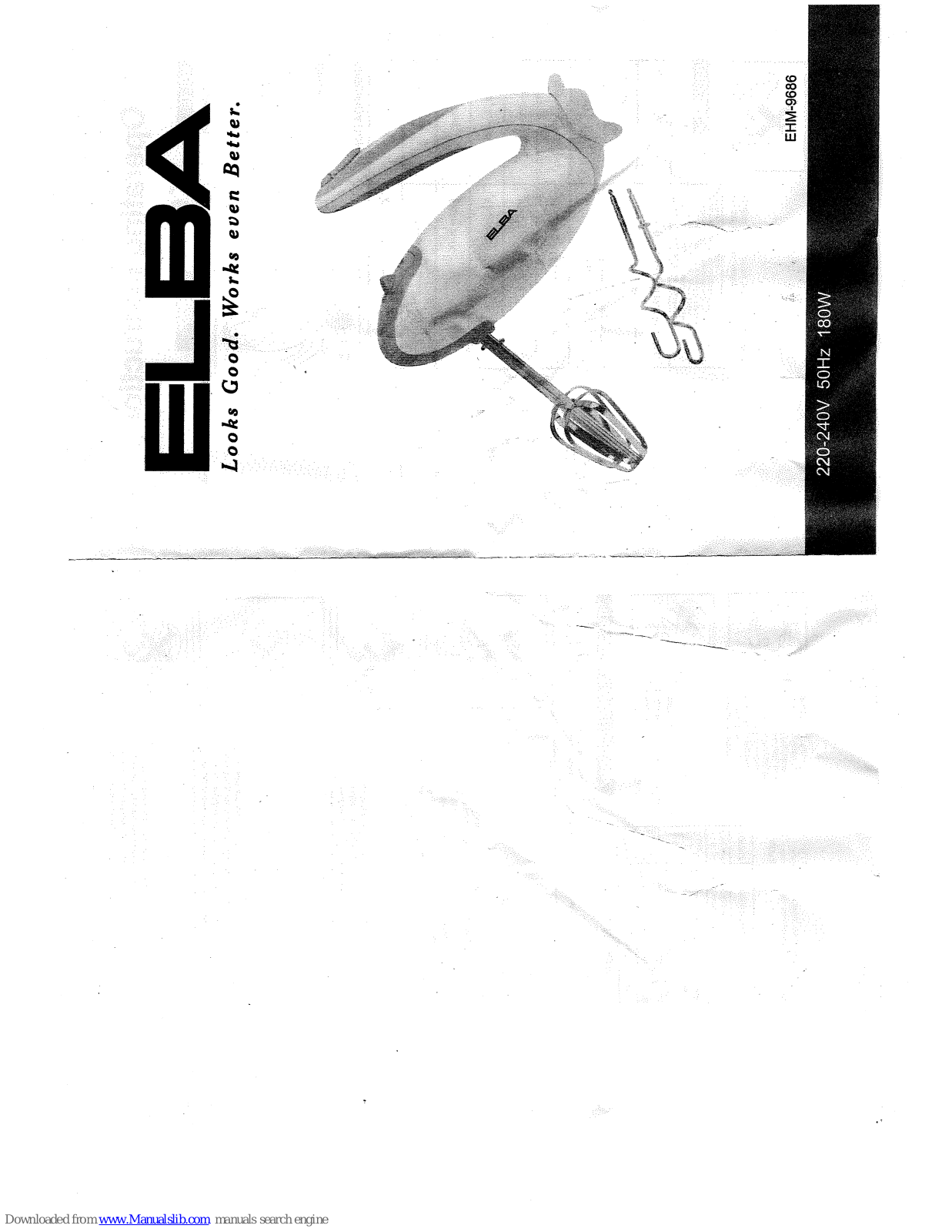 Elba EHM-9686 Operating Instructions Manual - ManualMachine.com