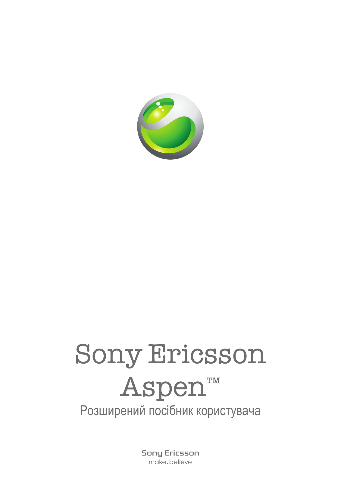 Sony ericsson ASPEN User Manual