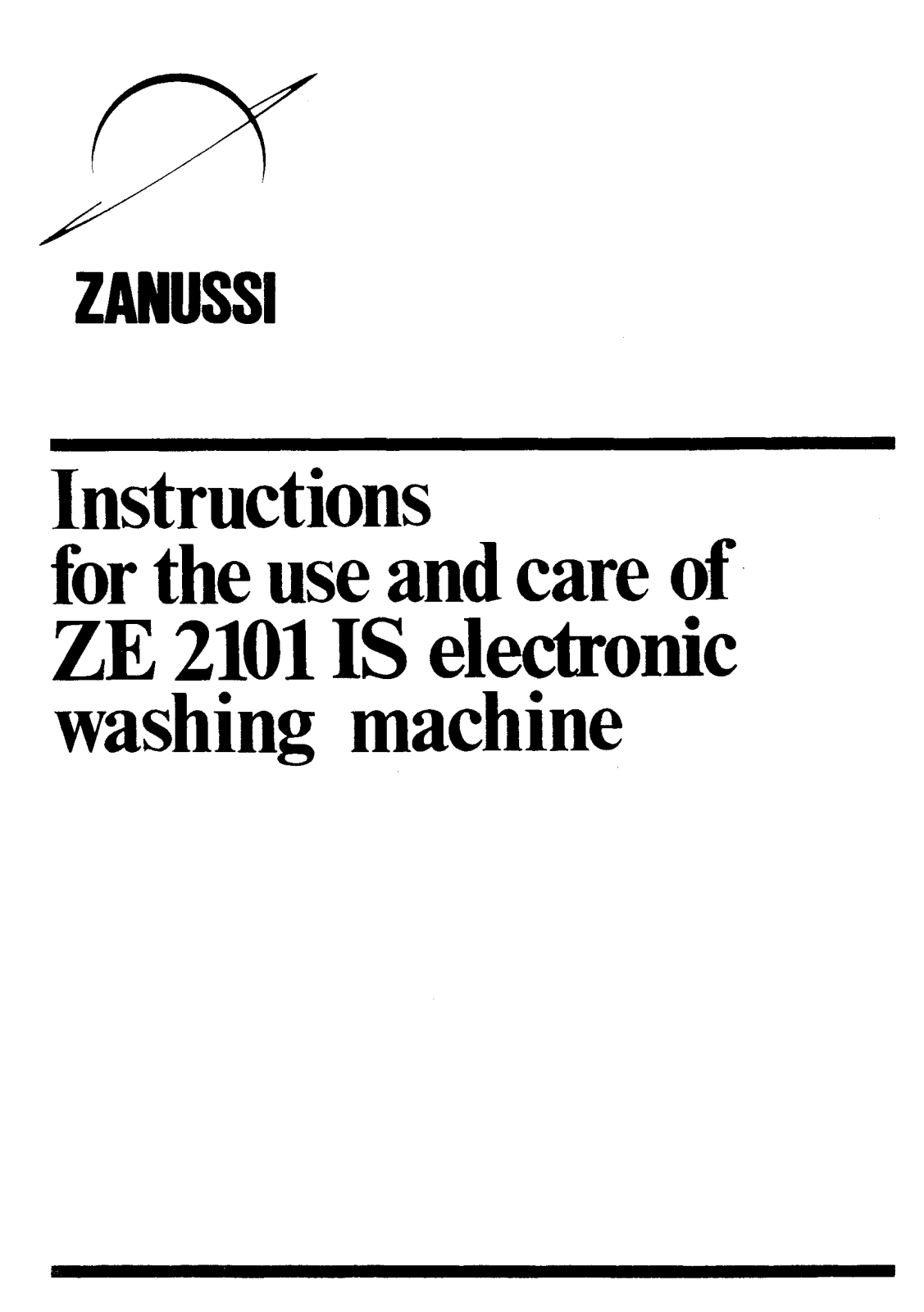 Zanussi ZE2101IS User Manual