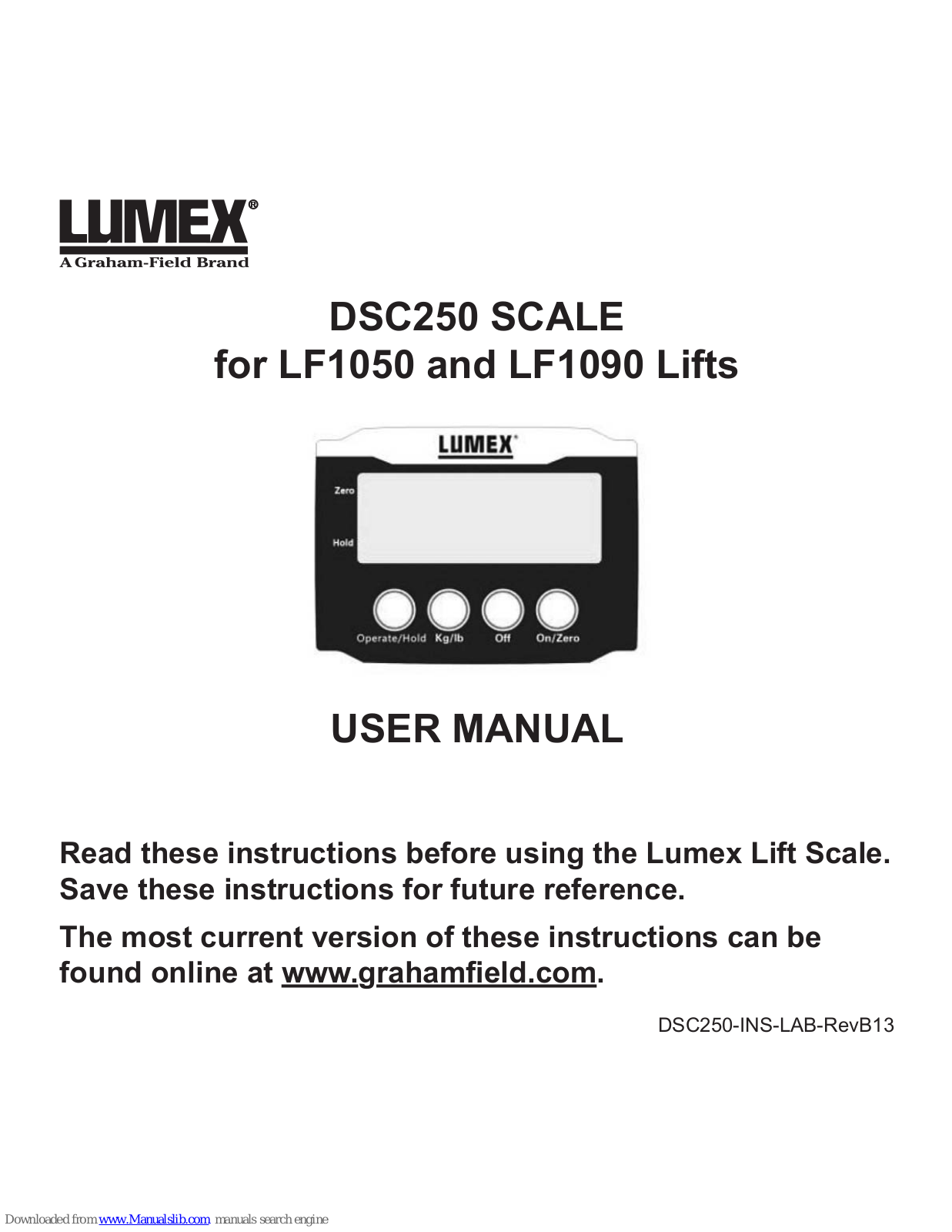 Lumex DSC250 User Manual - ManualMachine.com
