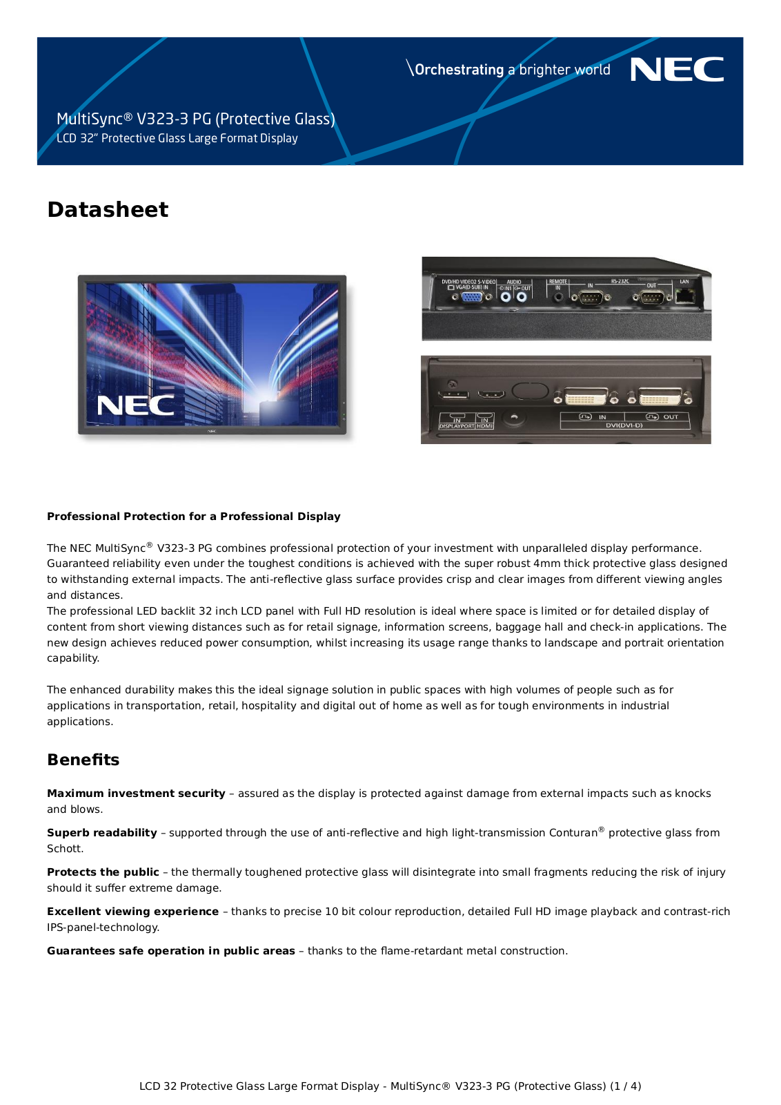 Nec 60004993 Product Data Sheet