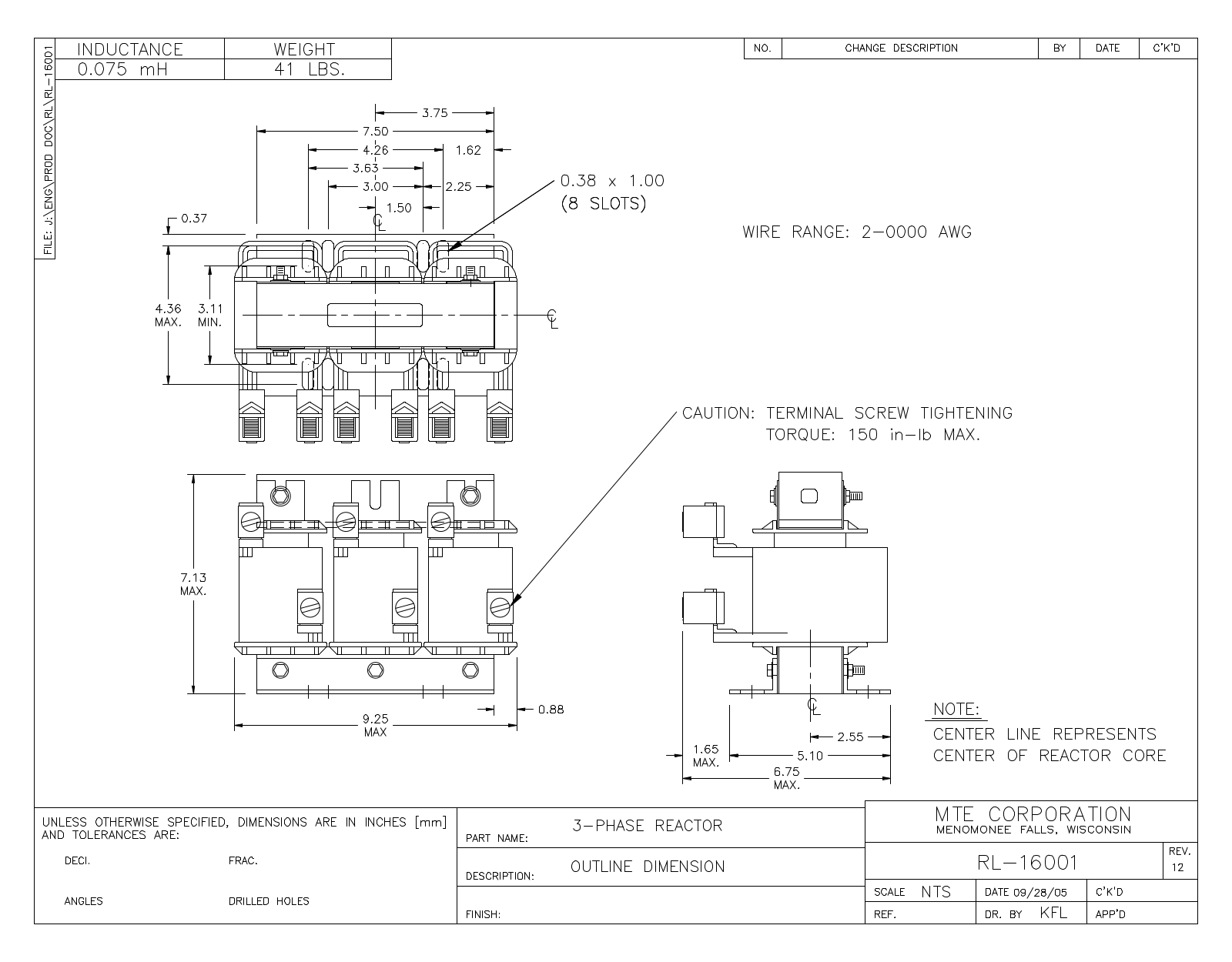 MTE RL-16001 CAD Drawings