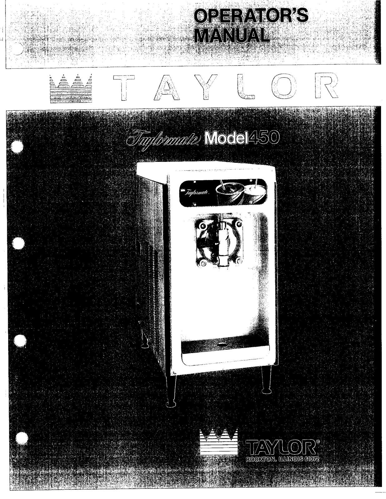 Taylor Freezer 450 Operation Manual