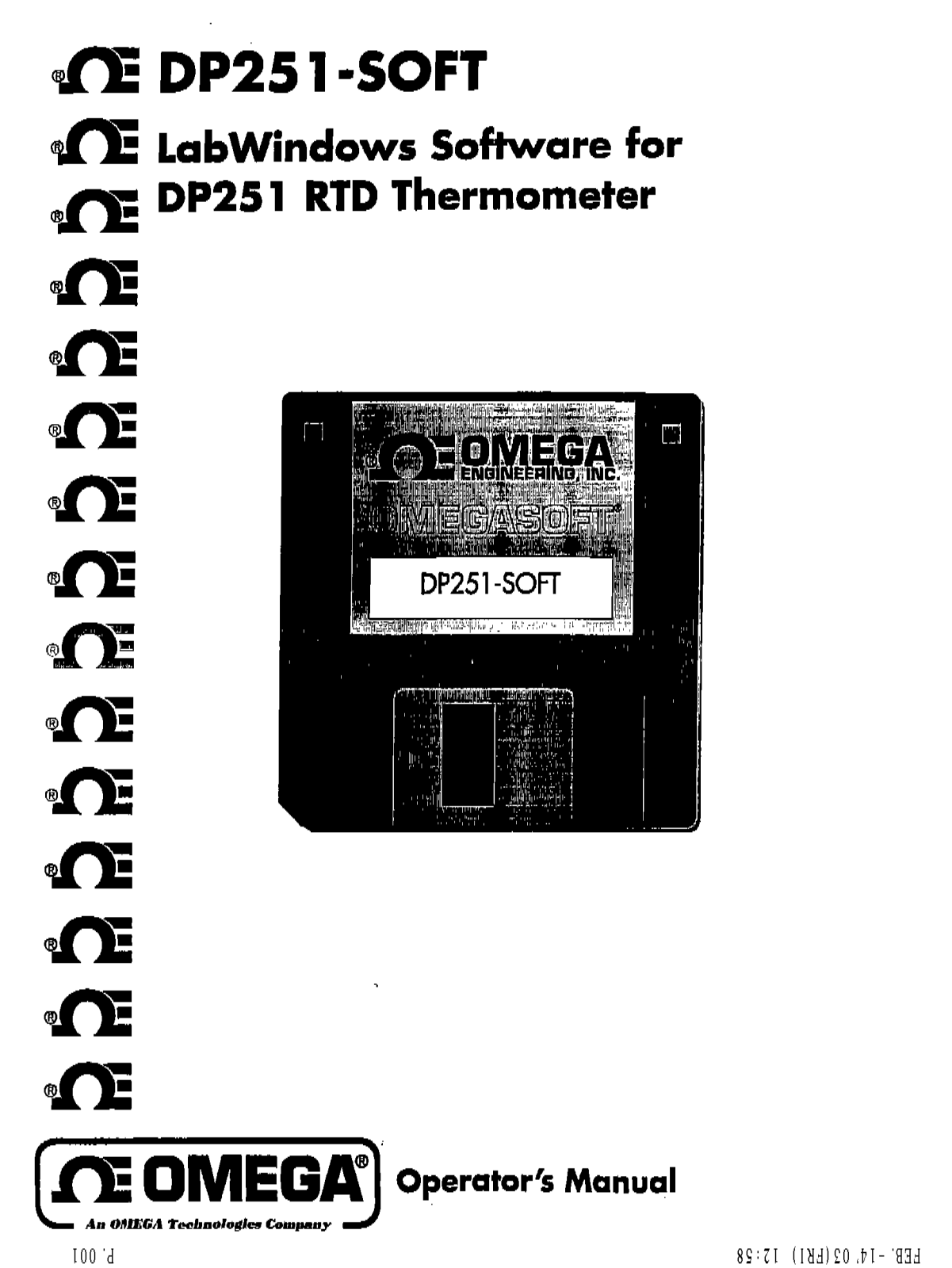 Omega Products DP251-SOFT Installation  Manual