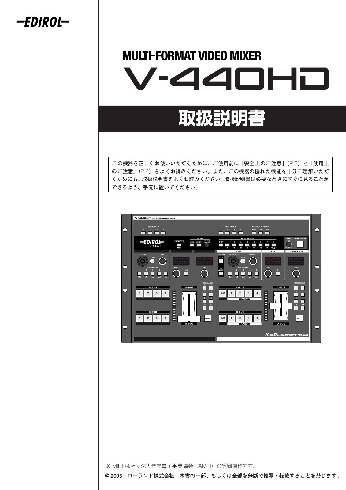 Roland V-440HD User Manual