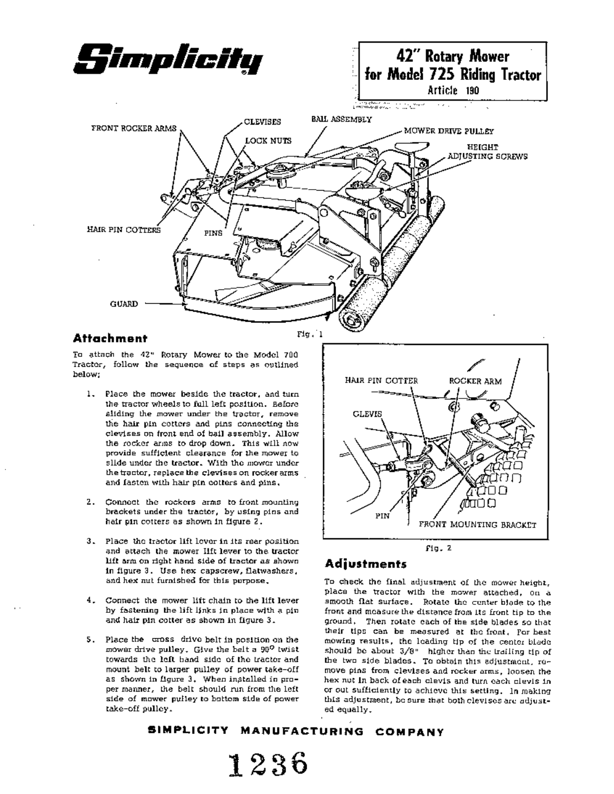 Simplicity 190 User Manual