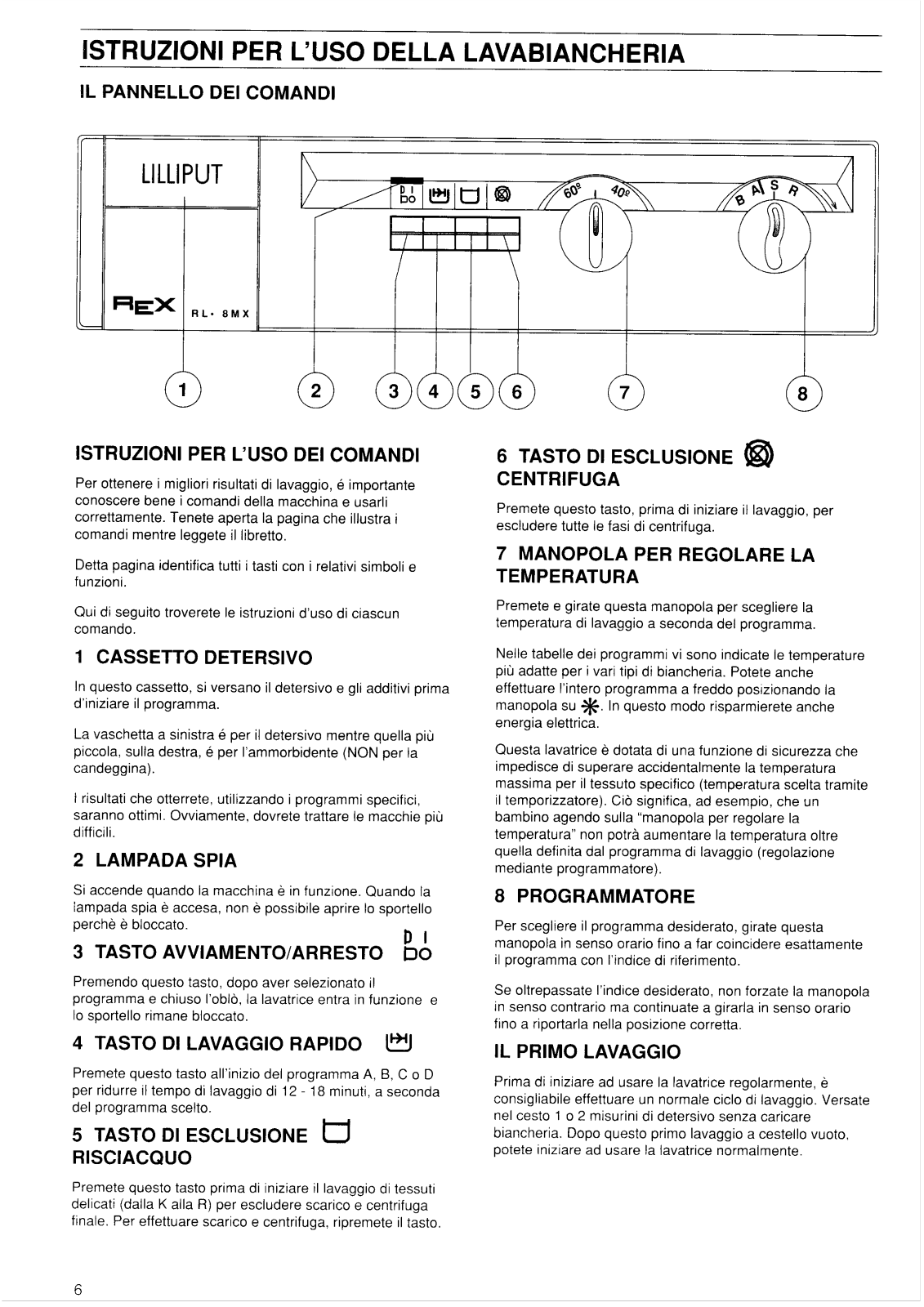 Rex RL8MX User Manual