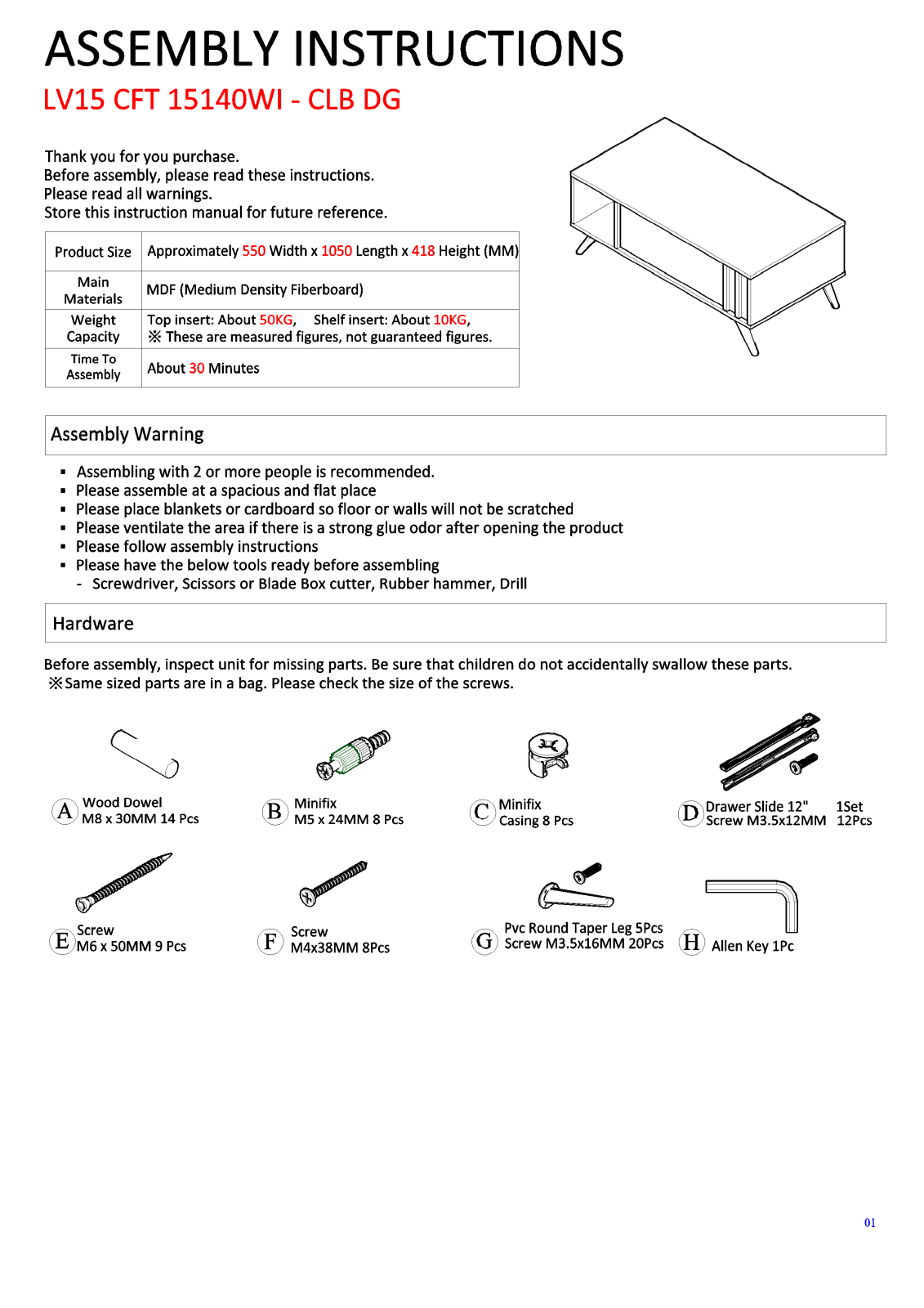 Wholesale Interiors LV15CFT15140COLUMBIADARKGREYCT User Manual