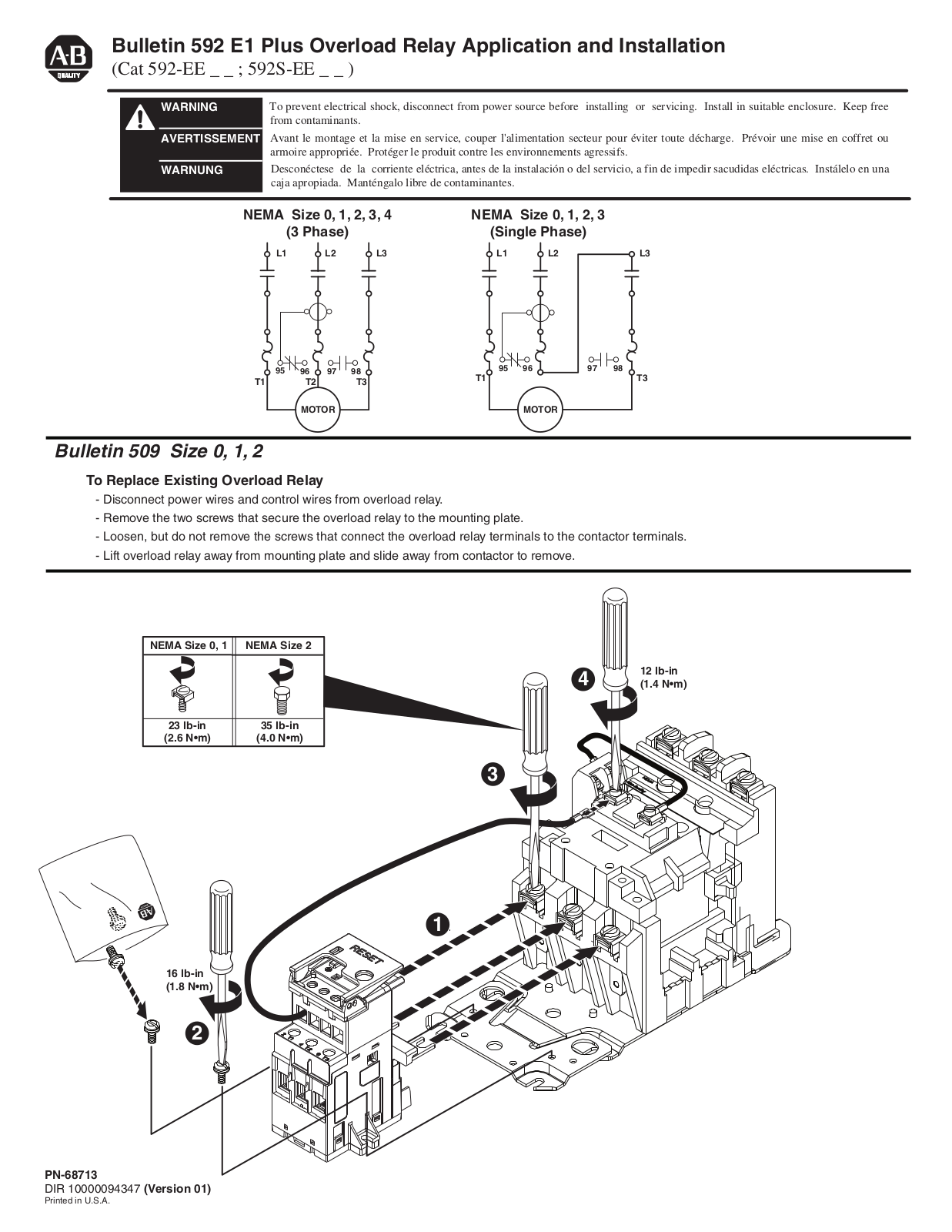 Rockwell Automation 592-EE, 592S-EE User Manual