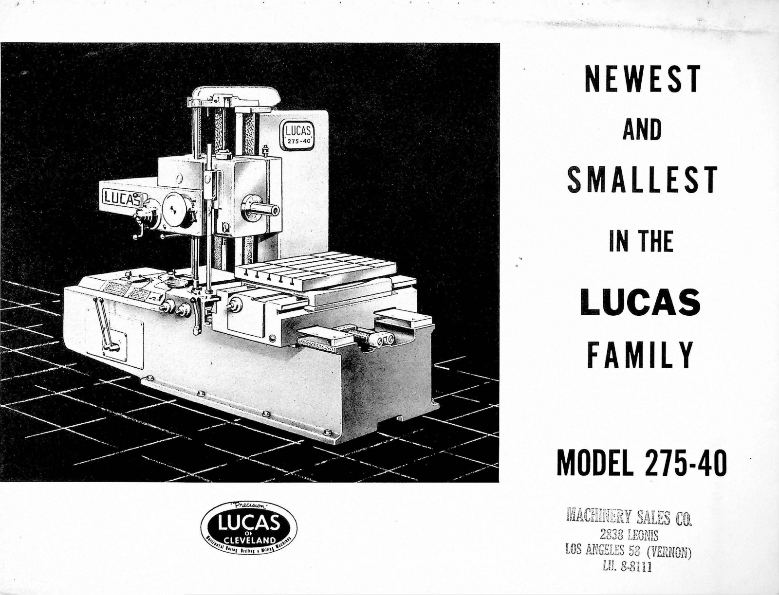 Lucas Machine Tool Model 275-40 Boring Machine Boring Machines - ManualMachine.com