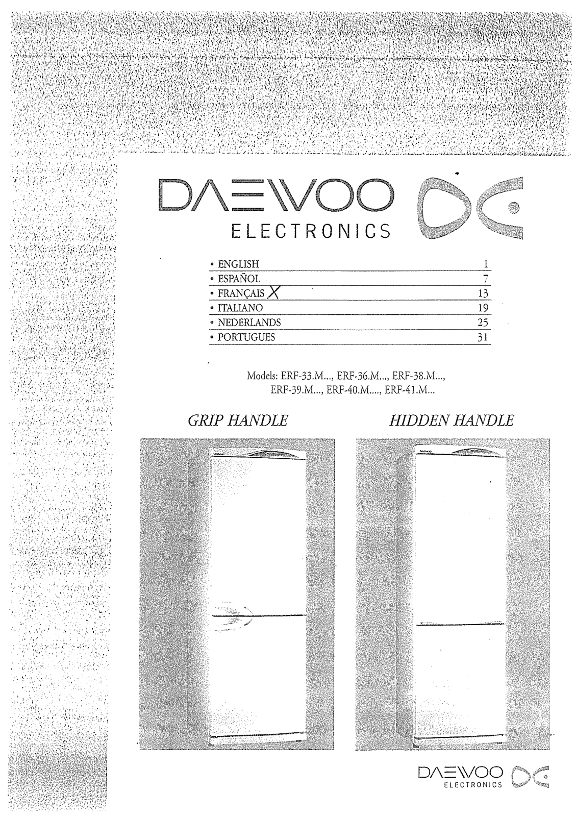 DAEWOO ERF366N User Manual