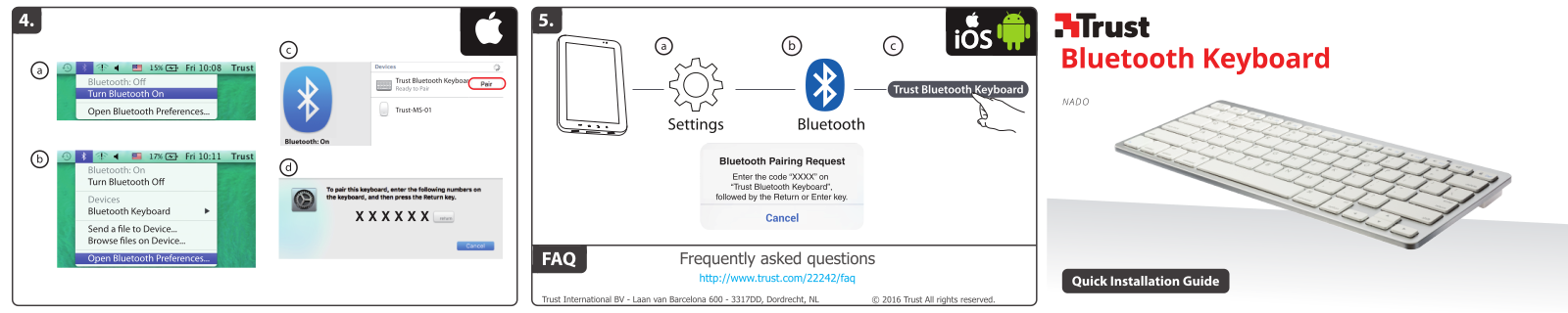 Trust Nado bluetooth User Manual