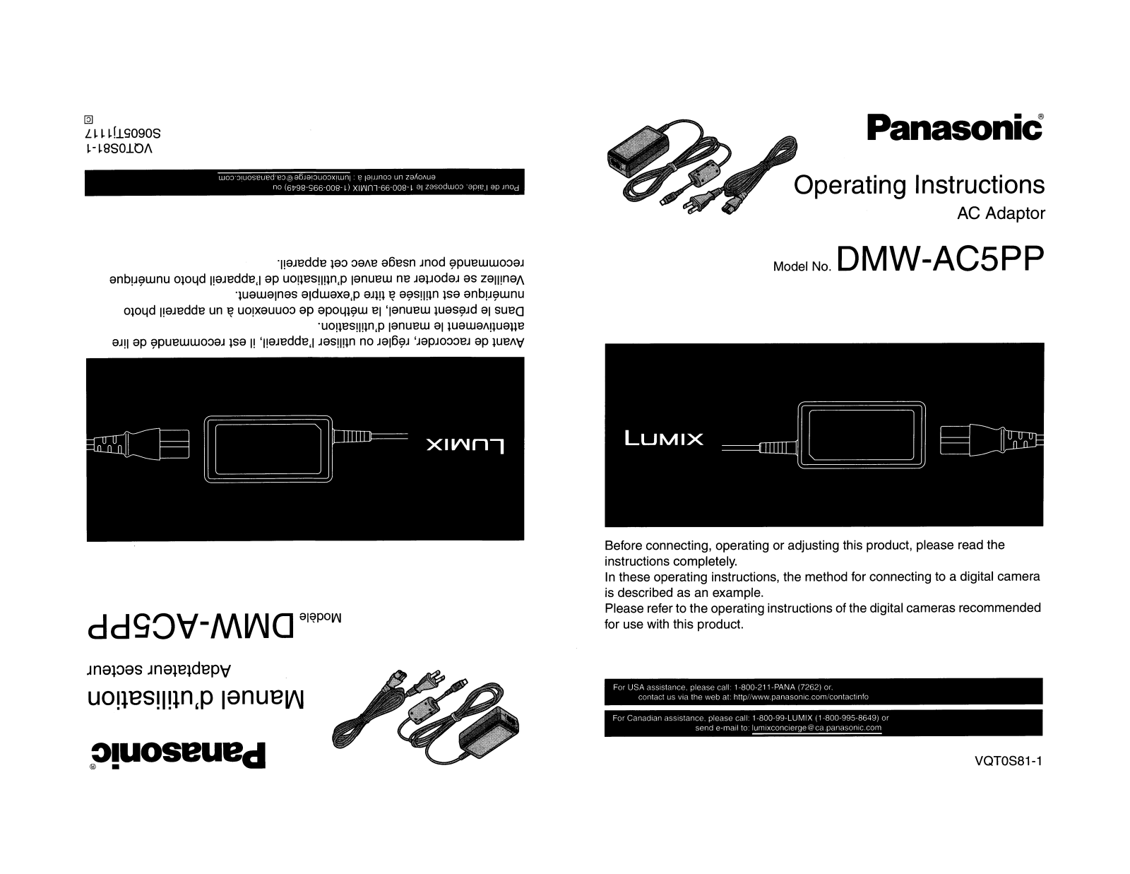 Panasonic DMW-AC5 Owner's Manual