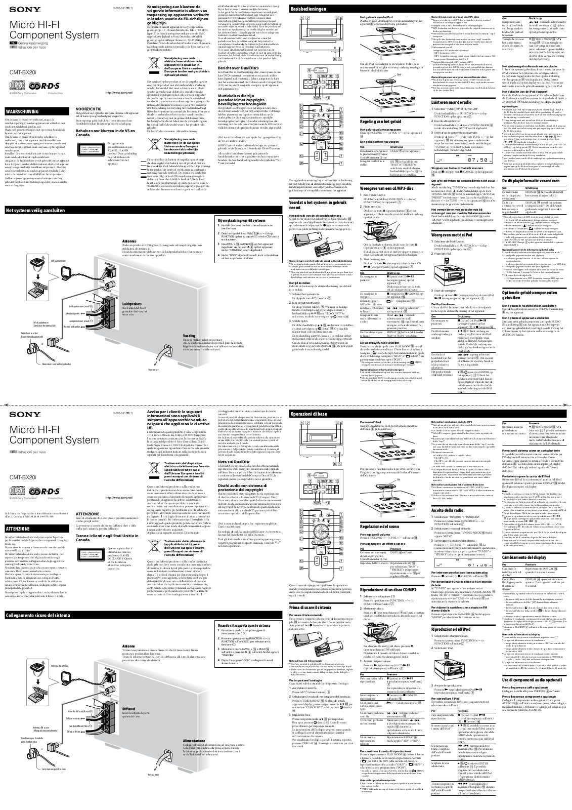 Sony CMT-BX20I User Manual